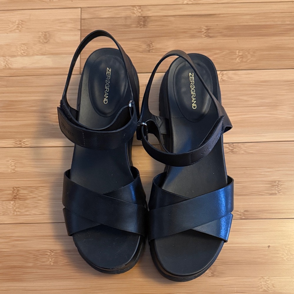 Cole Haan Black Leather Sandals